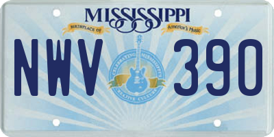 MS license plate NWV390