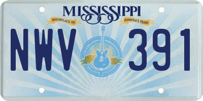 MS license plate NWV391
