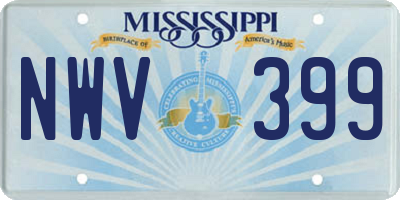 MS license plate NWV399