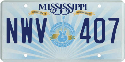 MS license plate NWV407