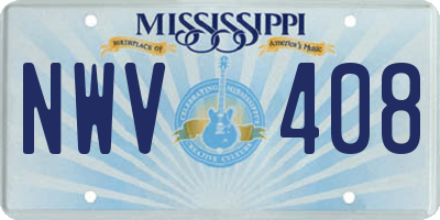 MS license plate NWV408