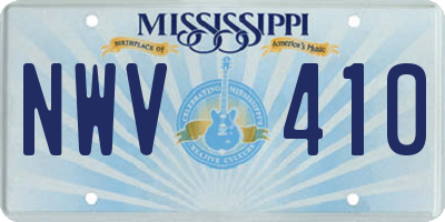 MS license plate NWV410