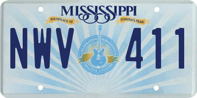 MS license plate NWV411