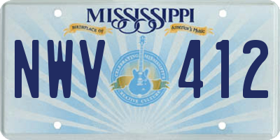 MS license plate NWV412