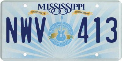 MS license plate NWV413