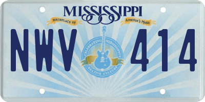 MS license plate NWV414