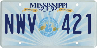 MS license plate NWV421