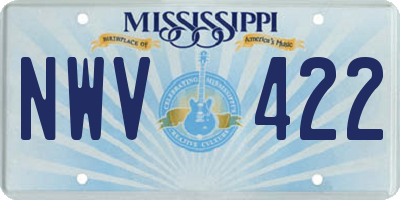 MS license plate NWV422