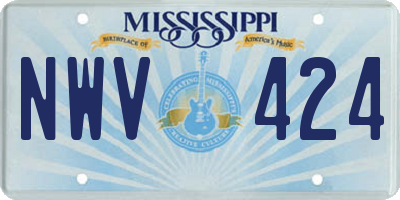 MS license plate NWV424