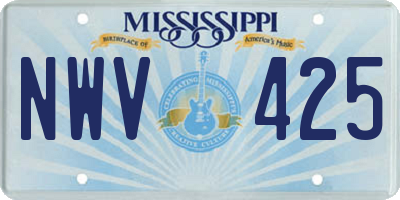 MS license plate NWV425