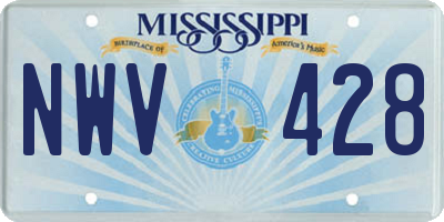 MS license plate NWV428