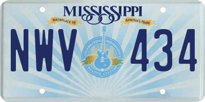 MS license plate NWV434