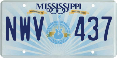 MS license plate NWV437