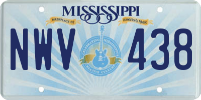 MS license plate NWV438