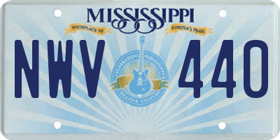 MS license plate NWV440