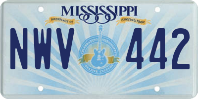 MS license plate NWV442