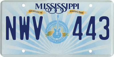 MS license plate NWV443