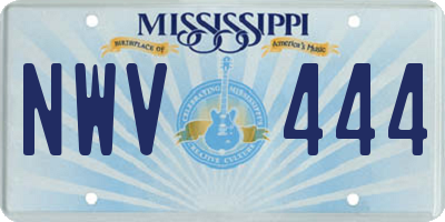 MS license plate NWV444