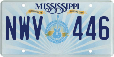 MS license plate NWV446