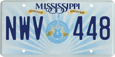 MS license plate NWV448
