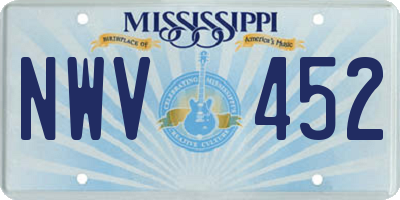 MS license plate NWV452