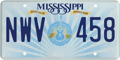 MS license plate NWV458