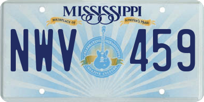 MS license plate NWV459
