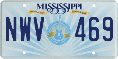 MS license plate NWV469