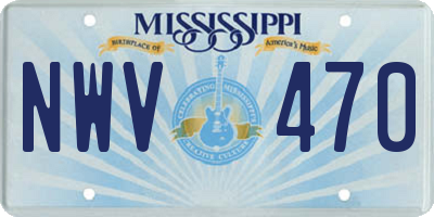 MS license plate NWV470