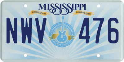 MS license plate NWV476