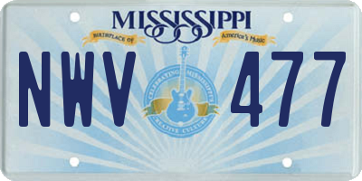 MS license plate NWV477