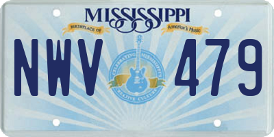 MS license plate NWV479