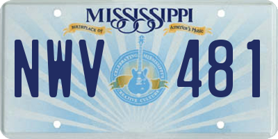 MS license plate NWV481