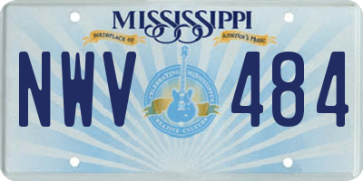 MS license plate NWV484