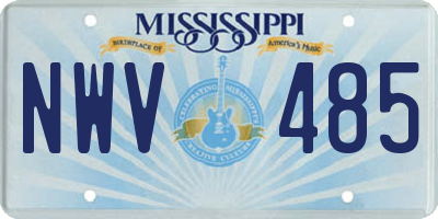 MS license plate NWV485