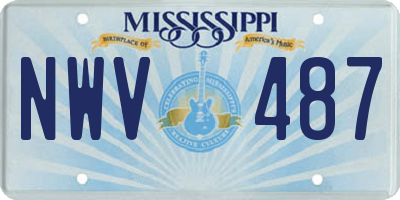 MS license plate NWV487