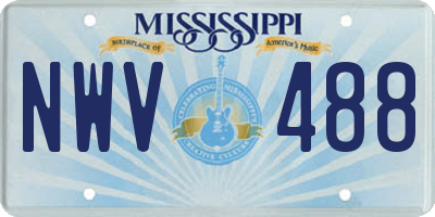 MS license plate NWV488