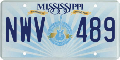 MS license plate NWV489