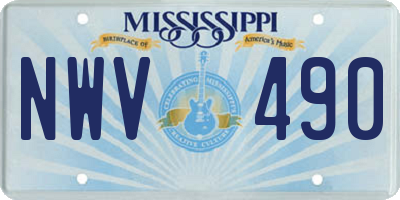 MS license plate NWV490