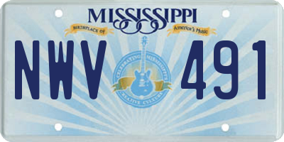 MS license plate NWV491