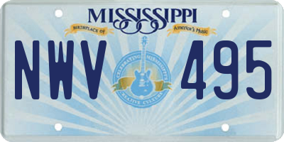 MS license plate NWV495