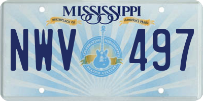 MS license plate NWV497