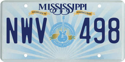 MS license plate NWV498