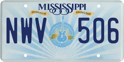 MS license plate NWV506