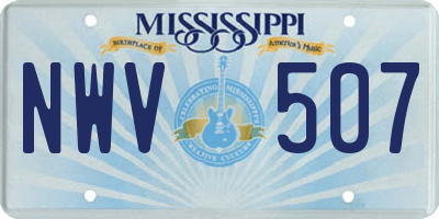 MS license plate NWV507