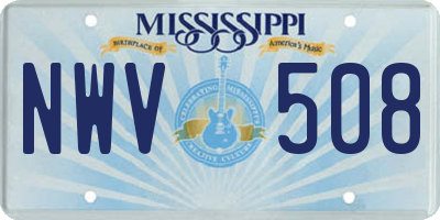 MS license plate NWV508