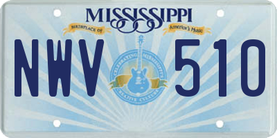 MS license plate NWV510