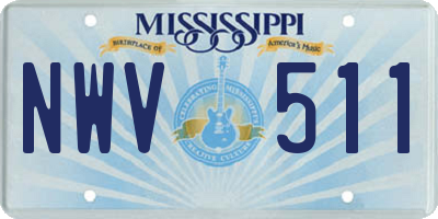 MS license plate NWV511