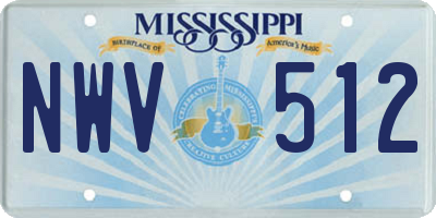MS license plate NWV512