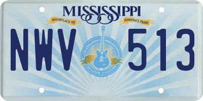MS license plate NWV513